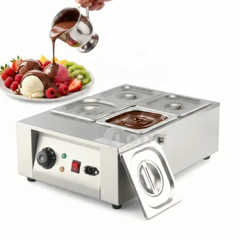 New Digital Temperature Control 4-pot Chocolate Melting Food Warmer Commercial Machine For Chocolate Cream Milk